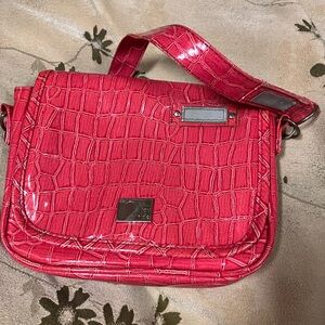 Small faux croc purse
